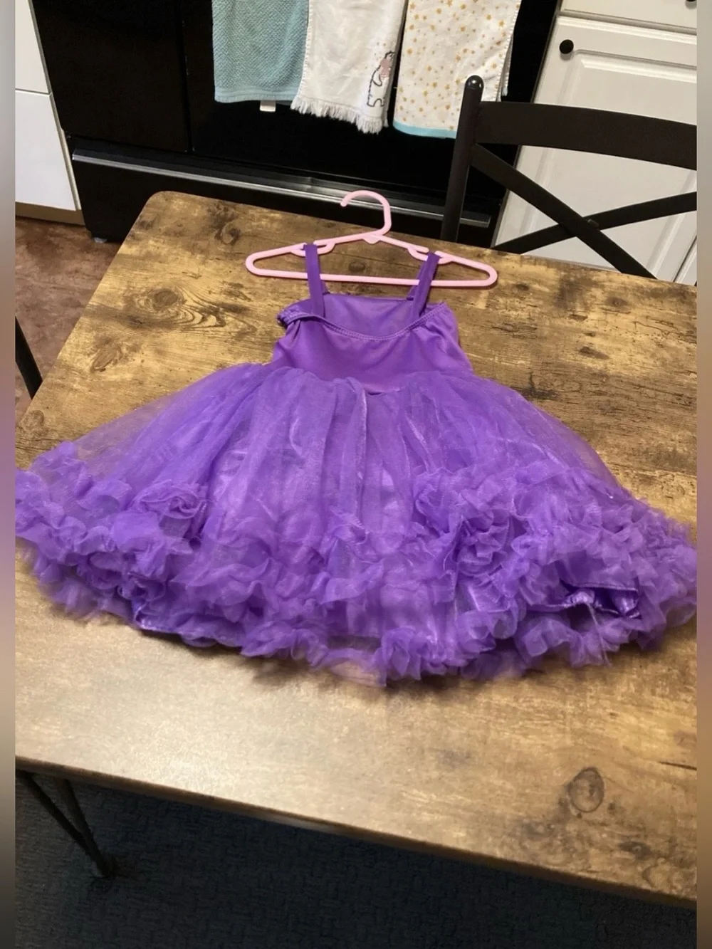 Princess Expressions Purple Tutu Dress Girls Medium Ruffle Tulle Dance Costume